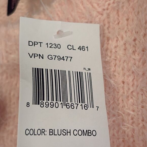 Forever‎ and Ever Girls Fuzzy Unicorn Sweater Light Pink White Pom Poms Soft - Picture 7 of 7